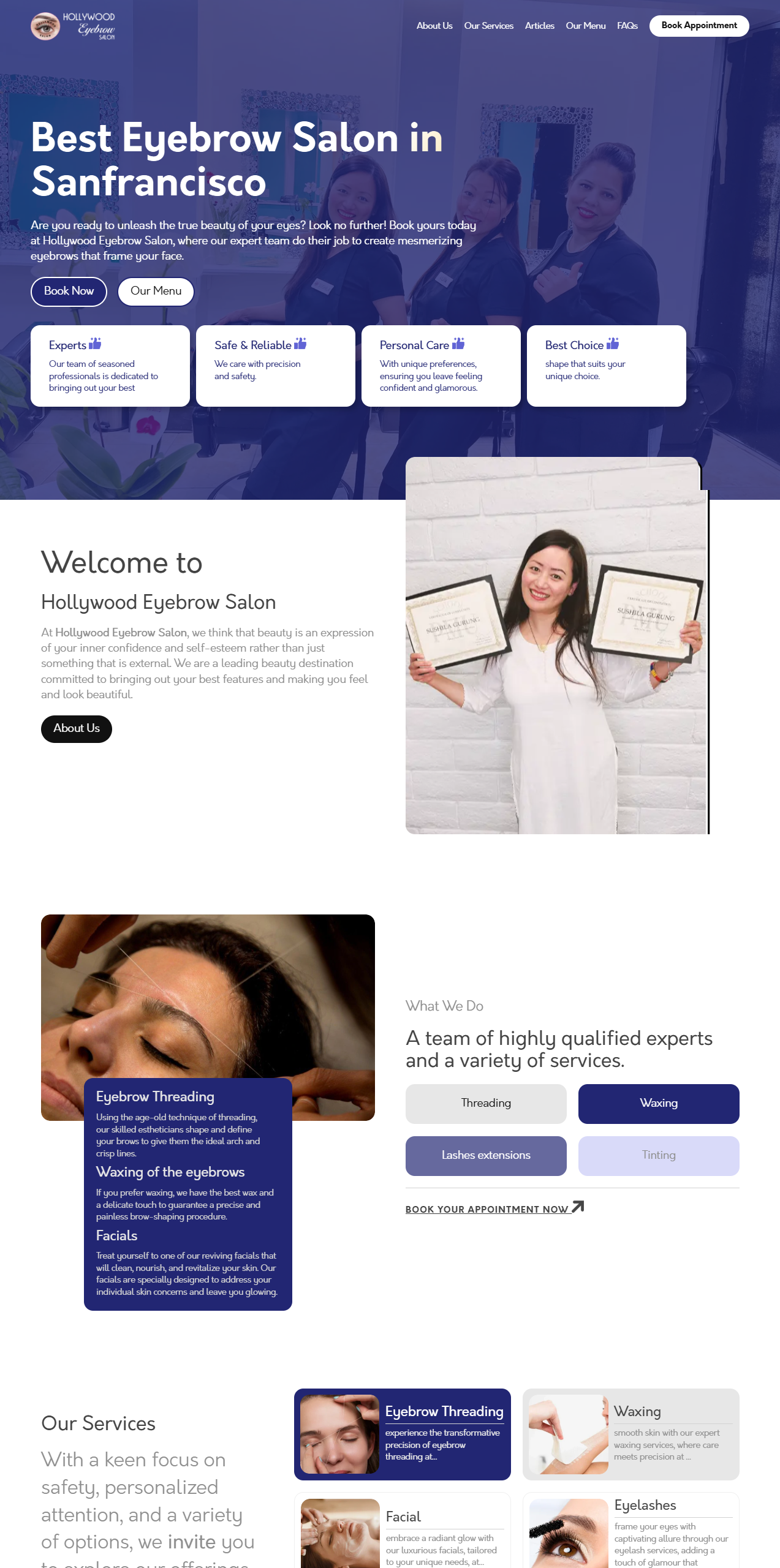 Hollywood Eyebrow Web Design